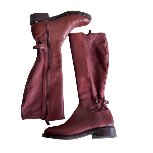 Cole Haan Parker Grand OS Knee High Boot Cherry Mahogany 7 - Picture 1 of 12